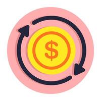 Creative design icon of dollar update vector