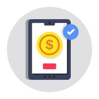 Creative design icon of mobile money vector