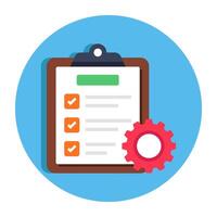 A colored design icon of checklist vector