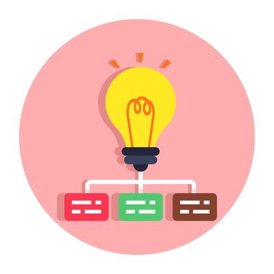 A flat design icon of Innova network