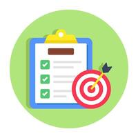 Modern design icon of target Checklist vector