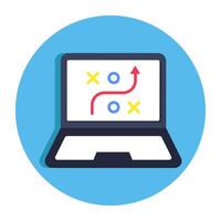 Creative design icon of online strategy vector