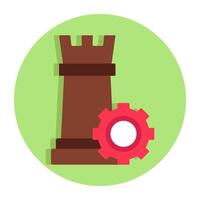 Creative design icon of setting strategy vector