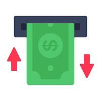 Modern design icon of money withdrawal vector