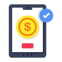 Creative design icon of mobile money vector