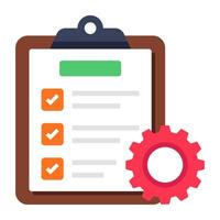 A colored design icon of checklist vector