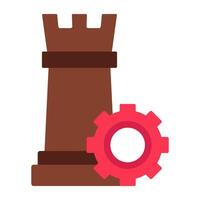 Creative design icon of setting strategy vector
