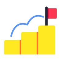 Modern design icon of career ladder vector