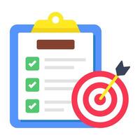 Modern design icon of target Checklist vector