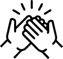 Hands Clapping in Team Meeting vector