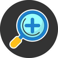 Zoom in Flat Grey Circle Style Icon vector