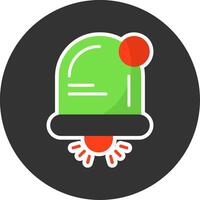 Notification Flat Grey Circle Style Icon vector