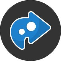 Share Flat Grey Circle Style Icon vector