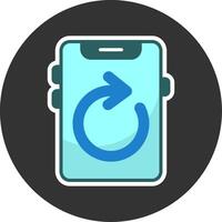 Rotate Flat Grey Circle Style Icon vector