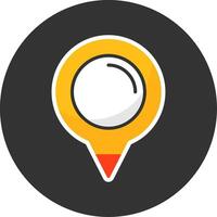 Pin Flat Grey Circle Style Icon vector
