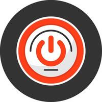 Power Flat Grey Circle Style Icon vector
