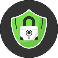 Privacy Flat Grey Circle Style Icon vector