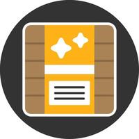 Camera roll Flat Grey Circle Style Icon vector