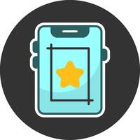 Screenshot Flat Grey Circle Style Icon vector