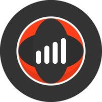 Signal strength Flat Grey Circle Style Icon vector