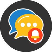 Silent mode Flat Grey Circle Style Icon vector