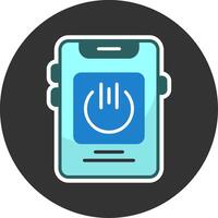 Running apps Flat Grey Circle Style Icon vector