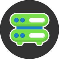 Storage Sarver Flat Grey Circle Style Icon vector