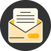 Mail Flat Grey Circle Style Icon vector