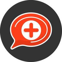 Emergency Flat Grey Circle Style Icon vector