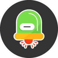 Notification Flat Grey Circle Style Icon vector