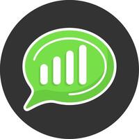 Network signal Flat Grey Circle Style Icon vector