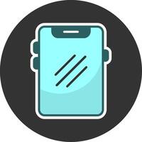 Phone Flat Grey Circle Style Icon vector