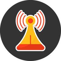 Connection lost Flat Grey Circle Style Icon vector