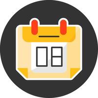 Calendar event Flat Grey Circle Style Icon vector