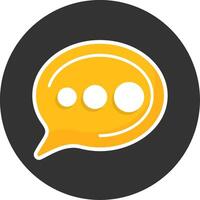 Chat message Flat Grey Circle Style Icon vector