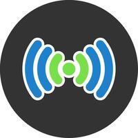 Signal Flat Grey Circle Style Icon vector
