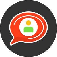 Tag Flat Grey Circle Style Icon vector