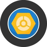 Toolbox Flat Grey Circle Style Icon vector