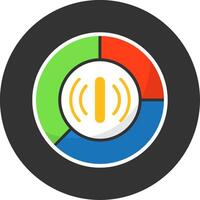 Data usage Flat Grey Circle Style Icon vector
