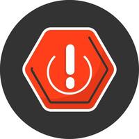 Exclamation mark Flat Grey Circle Style Icon vector