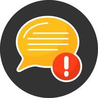 Warning Flat Grey Circle Style Icon vector
