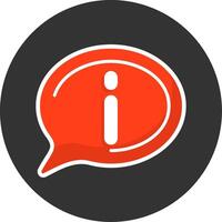 Information Flat Grey Circle Style Icon vector