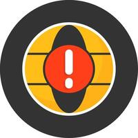 Internet Error Flat Grey Circle Style Icon vector