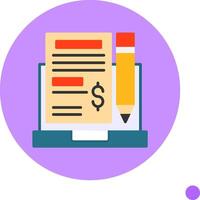 Project Budget Flat Long Shadow Style Icon vector
