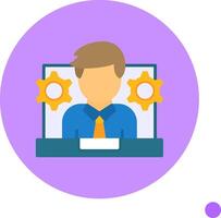 Collaboration Flat Long Shadow Style Icon vector