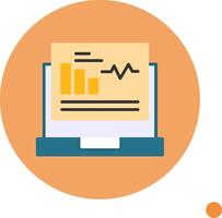 Dashboard Flat Long Shadow Style Icon vector
