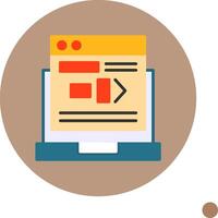 Command Line Flat Long Shadow Style Icon vector