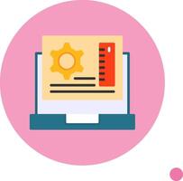 App Development Flat Long Shadow Style Icon vector