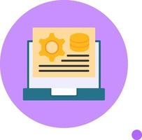 Application Setting Flat Long Shadow Style Icon vector