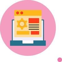 Custom Features Flat Long Shadow Style Icon vector